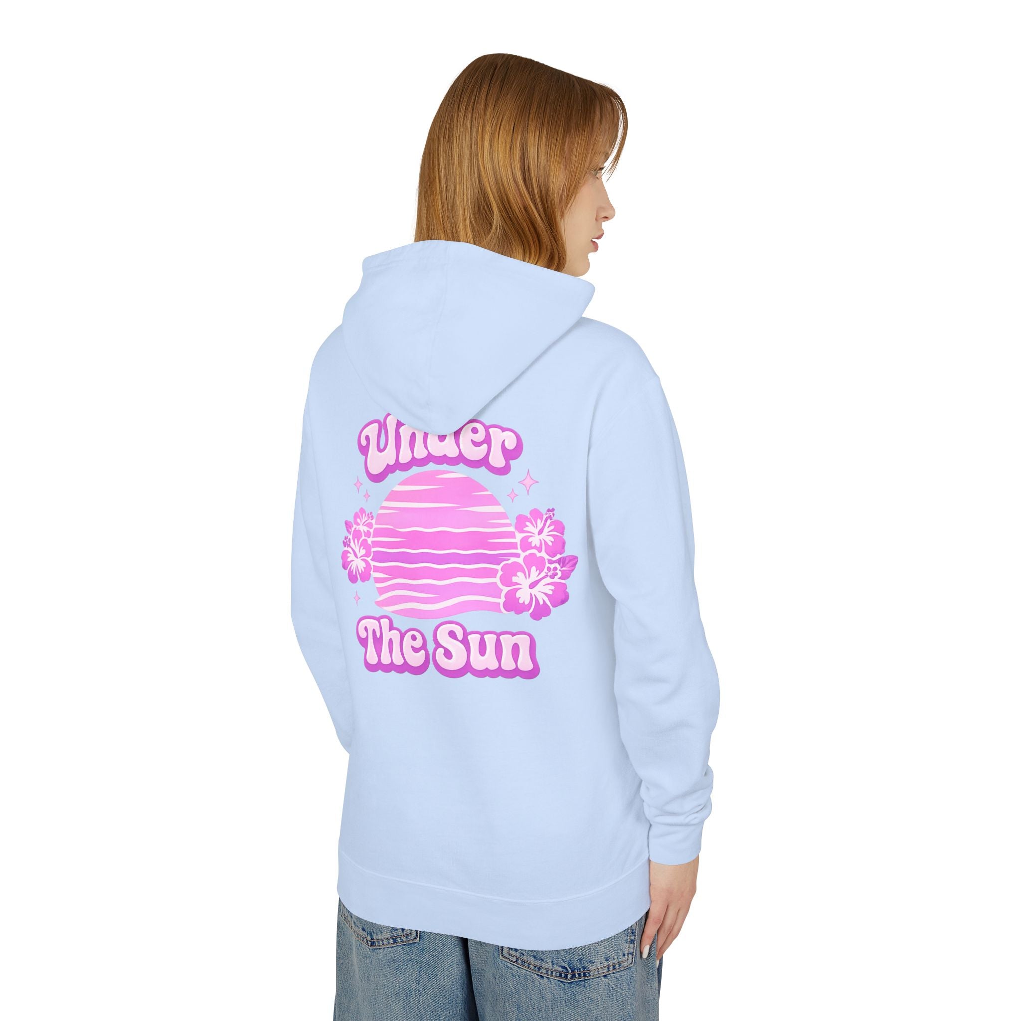 Under The Sun Hoodie Original Palm Pink Style