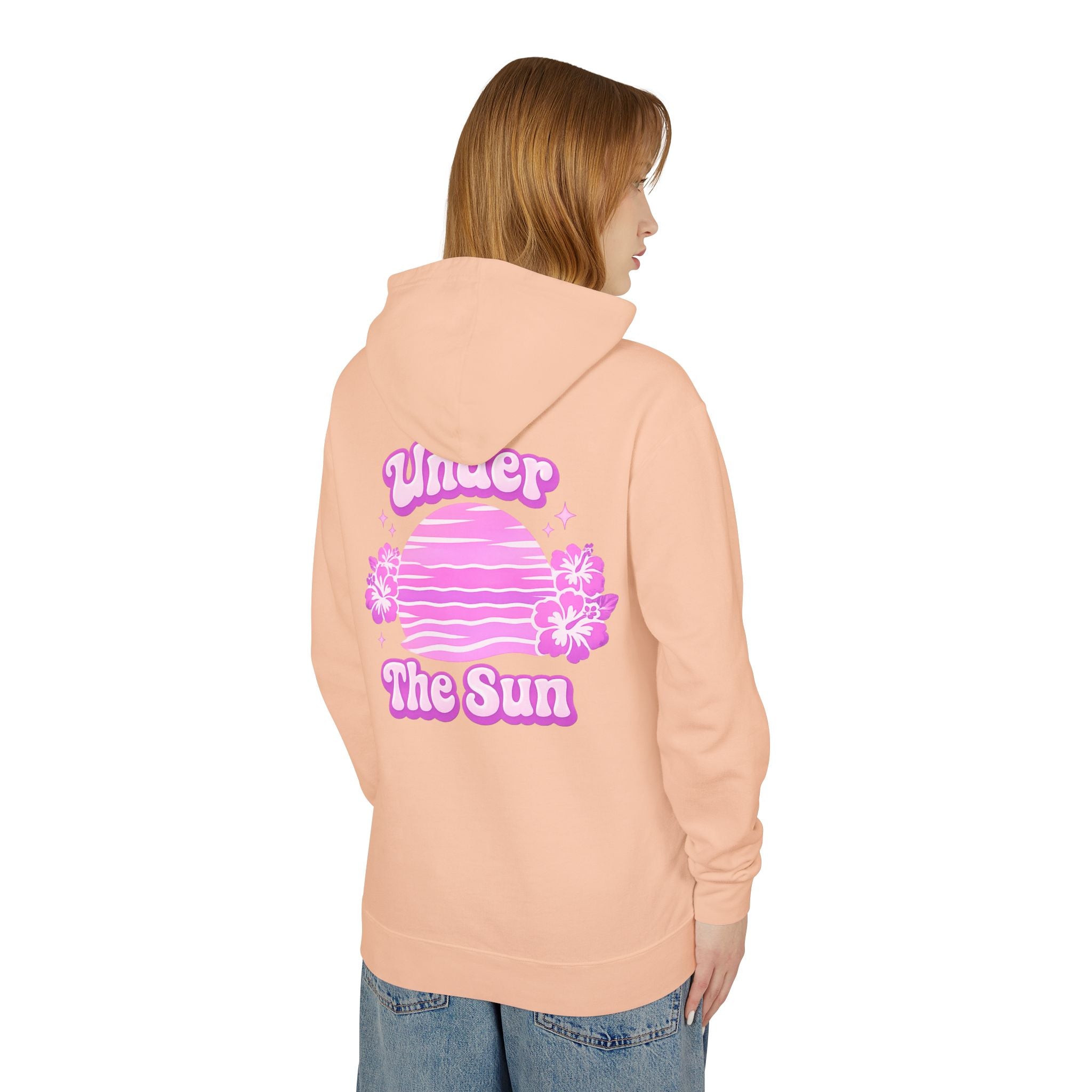 Under The Sun Hoodie Original Palm Pink Style