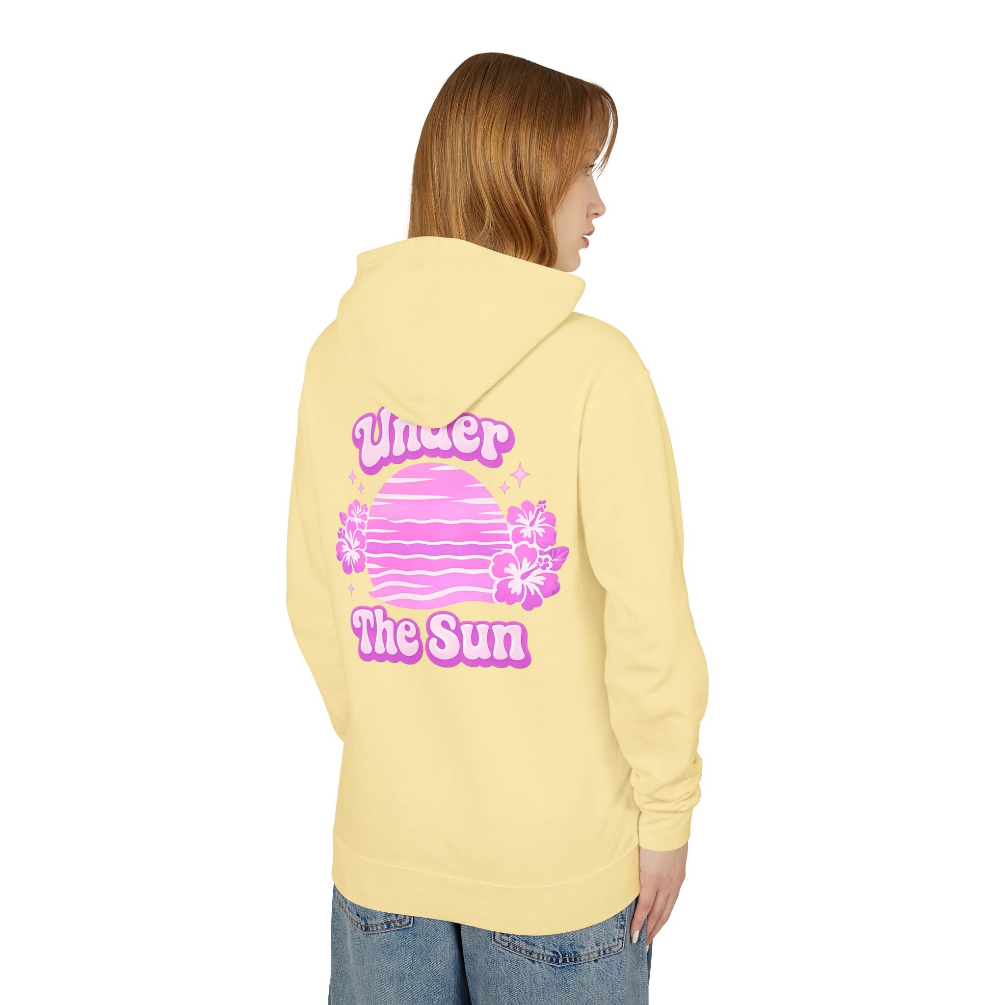 Under The Sun Hoodie Original Palm Pink Style