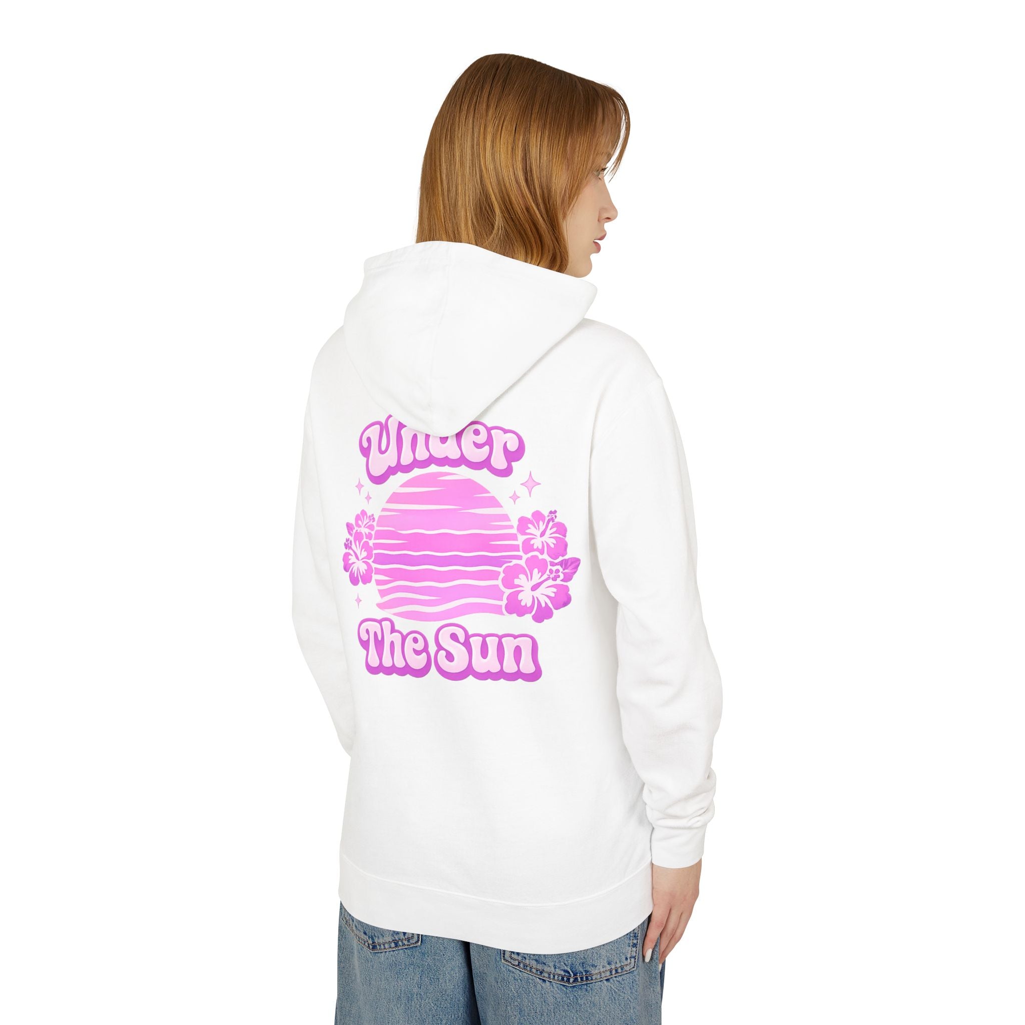 Under The Sun Hoodie Original Palm Pink Style